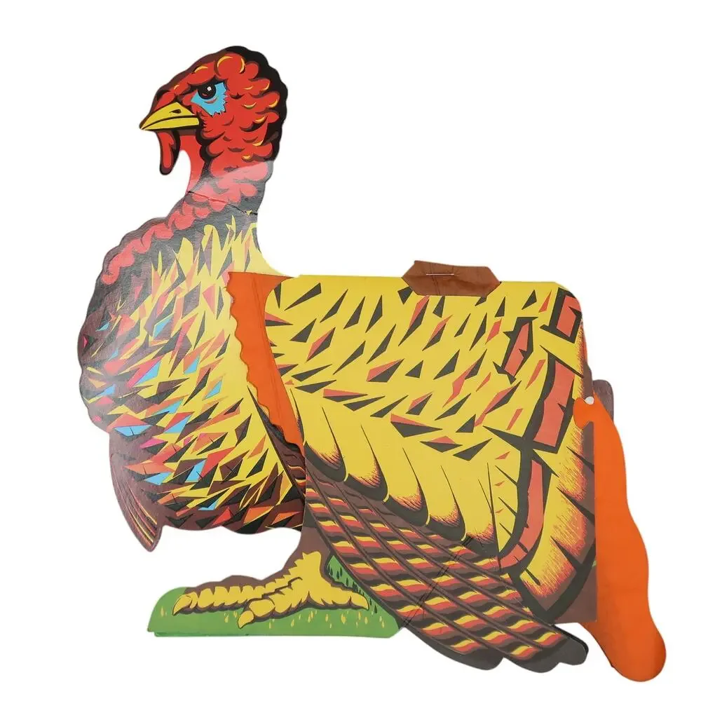 Beistle Co Thanksgiving Turkey Paper and Honeycomb Decoration Vintage Holiday